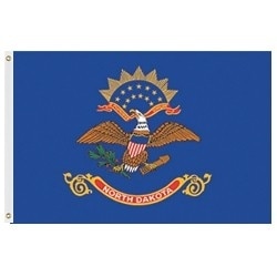 Outdoor North Dakota Flags