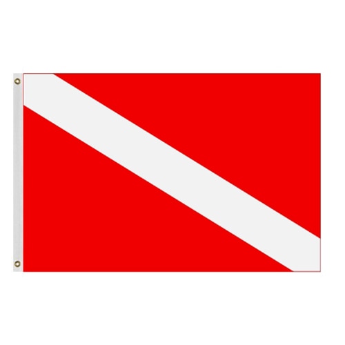 divers down flag red white diagonal