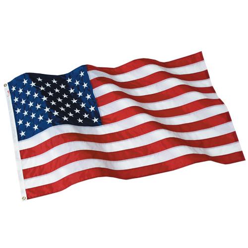 Nylon American Flag - Beacon® displaying vibrant red and white stripes with a blue field of white stars, slightly waving in the wind.