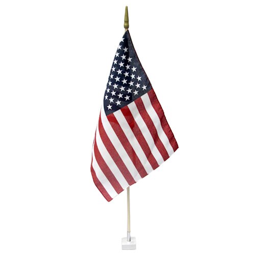 Flag Set For Corner of Headstone