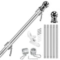 6 Foot Flagpole Kit with Wall Mount Bracket