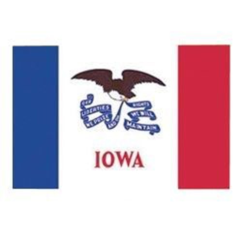 3' X 5' Nylon Iowa Flag Banner