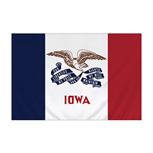 Iowa Flag with Pole Sleeve