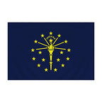 Indiana Flag with Pole Sleeve
