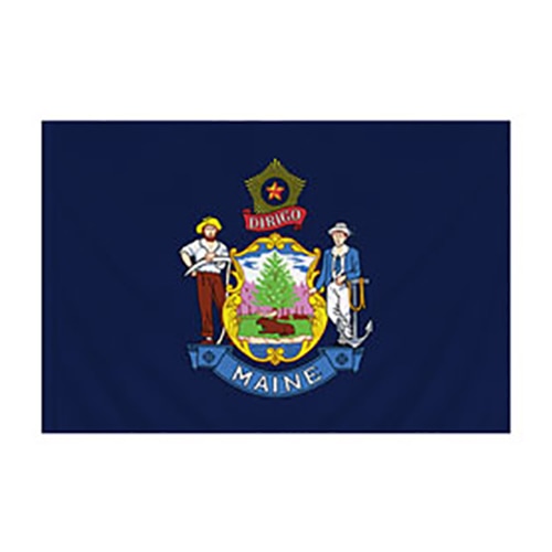 Maine Flag with Pole Sleeve