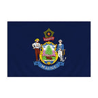 Maine Flag with Pole Sleeve