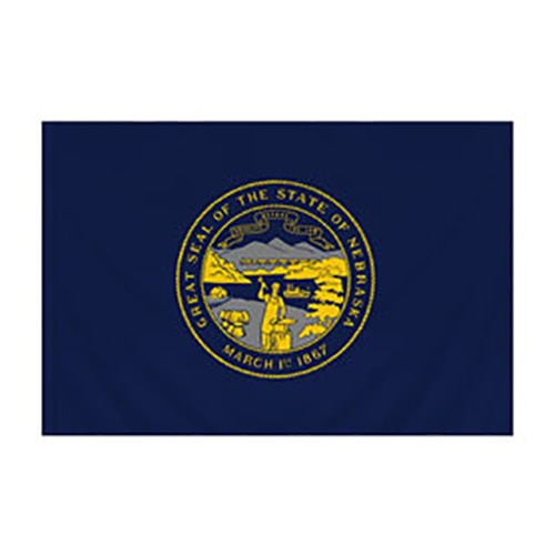 Nebraska Flag with Pole Sleeve