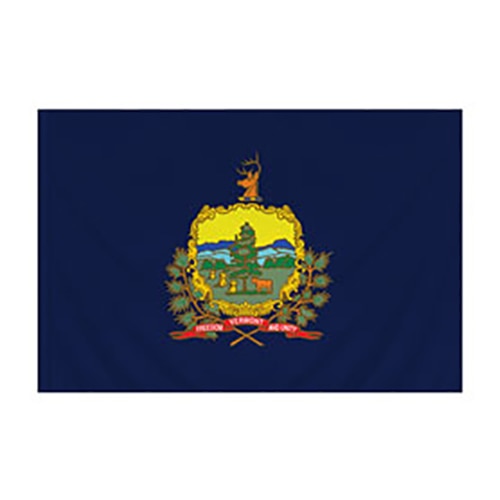 Vermont Flag with Pole Sleeve