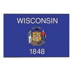 3' X 5' Nylon Wisconsin Flag Banner