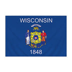 Wisconsin Flag with Pole Sleeve