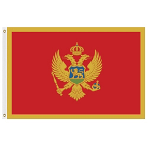 Montenegro national flag with eagle