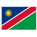 Namibian flag with sun and colors