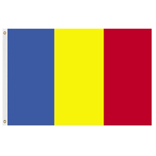 Romanian flag blue yellow red strip