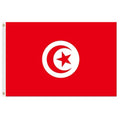 flag of Tunisia with star and cresc