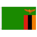 Zambia flag with eagle and stripes