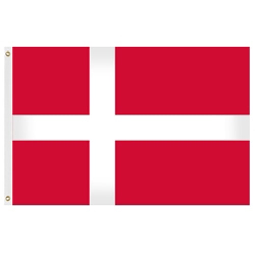 Denmark flag with white cross