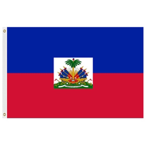 Haitian flag with blue and red colo