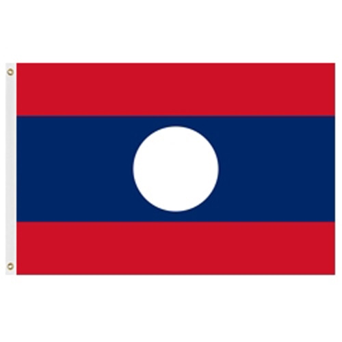 flag of Laos red and blue