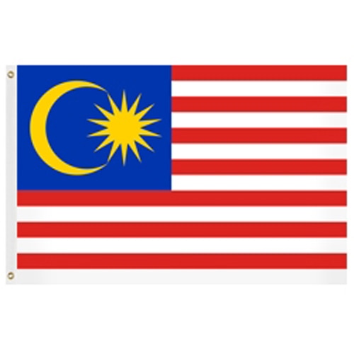 Malaysia flag with stripes and symb