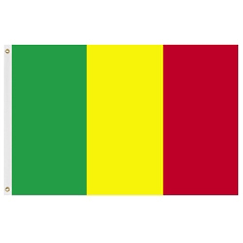 Flag of Mali with green yellow red