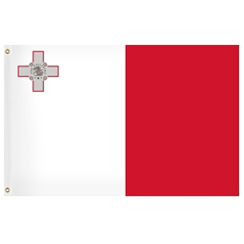 Malta flag with red and white color