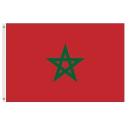 Moroccan flag red background green