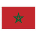 Moroccan flag red background green