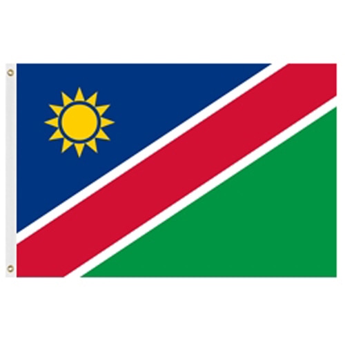 Namibia flag with sun and colors