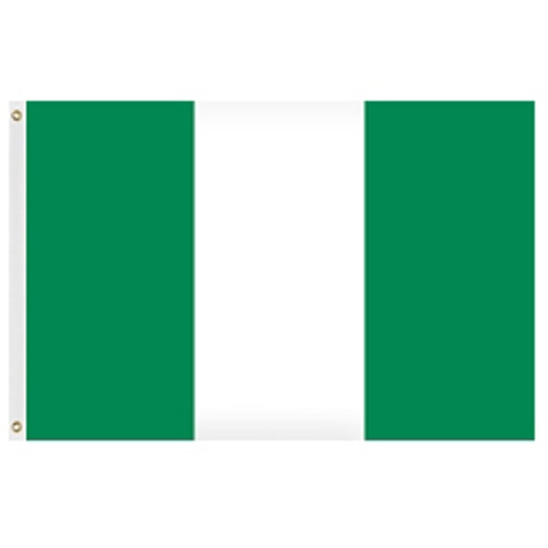 Nigeria flag with green and white