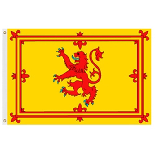 Scotland flag yellow red lion