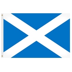 scottish flag with white cross