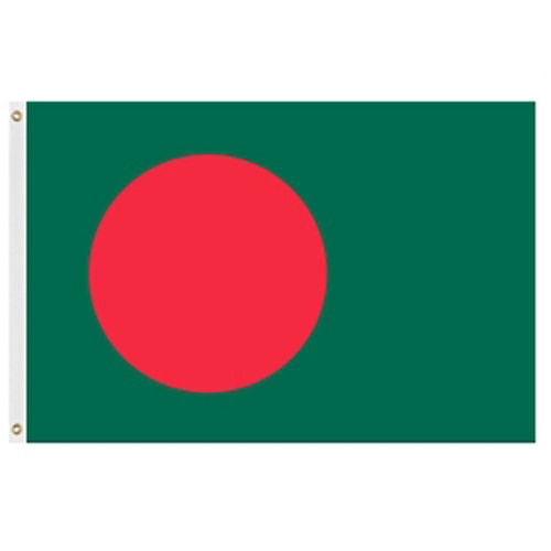 Bangladesh flag green red circle