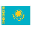 Kazakhstan flag blue with sun eagle