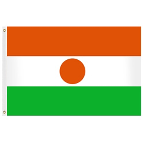 flag of Niger in orange white green