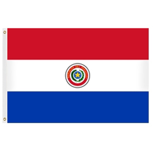 Paraguay flag red white blue