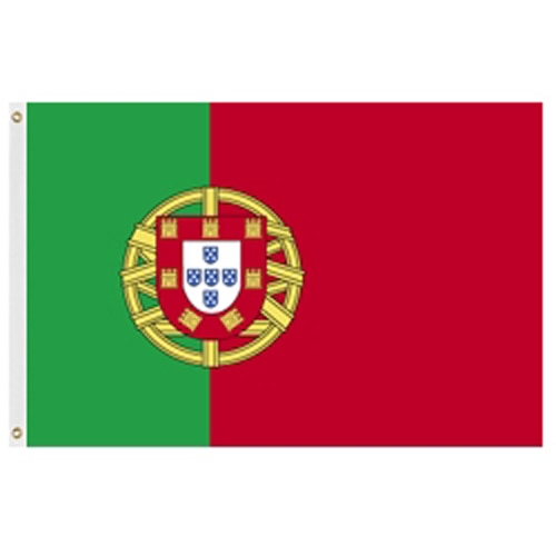 Portugal flag with green and red
