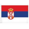 Serbia flag with coat of arms desig