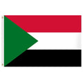 Sudan flag with red green white bla