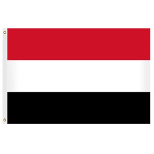 Yemen national flag with three stri