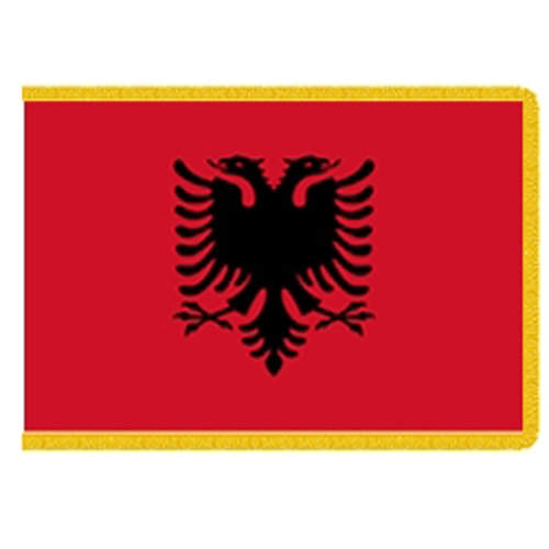 Albanian flag with double eagle