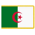 Algerian flag with red star and cre