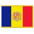 Andorra flag with coat of arms
