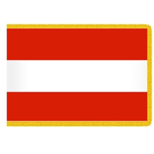 Austrian flag with red and white