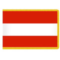 Austrian flag with red and white