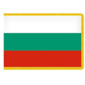 Bulgarian flag with gold border