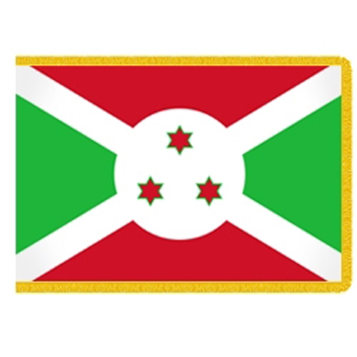 Burundi flag with stars and colors