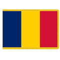 Romania flag with yellow stripe