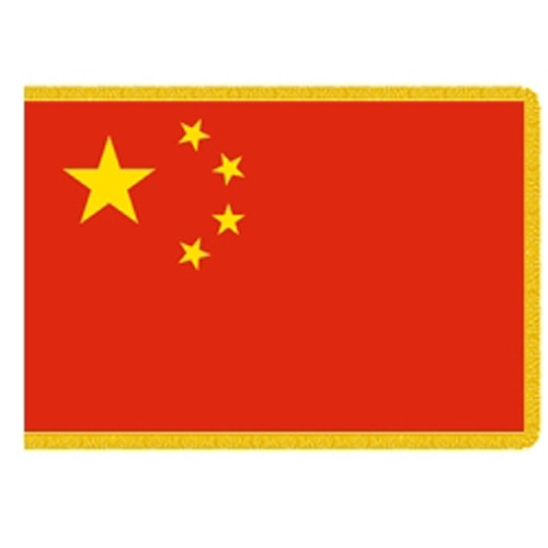 China flag with five yellow stars