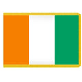Ivory Coast flag with orange white