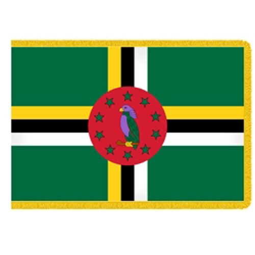 flag of Dominica with parrot